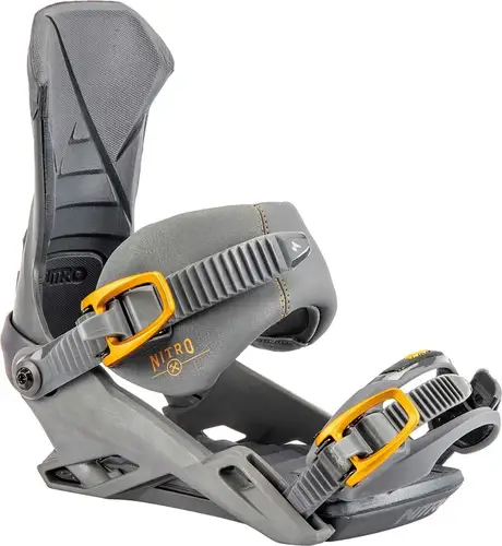 NEW Nitro 2023 Men's Team Snowboard Bindings - Grey Large