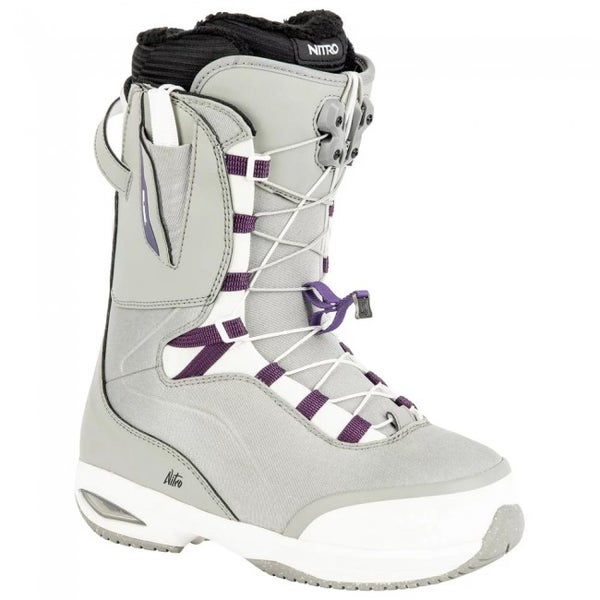 NEW Nitro 2023 Women's Faint TLS Snowboard Boots - Grey / Purple 9.5
