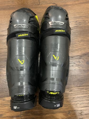 LIKE NEW Senior Bauer Supreme Mach 17" Shin Pads (Used)