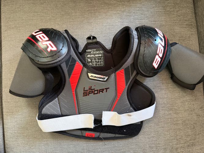 Large Youth Bauer Lil Sport Shoulder Pads (Used)