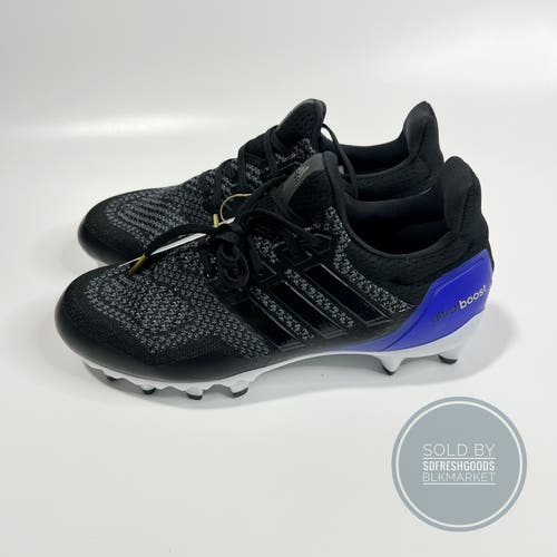 Adidas UltraBoost OG Black Gold Purple Football Cleats Size 9
