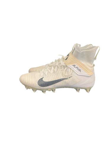 Used Nike ALPHA Adult FB Cleats White Senior 14 11859-S000032977
