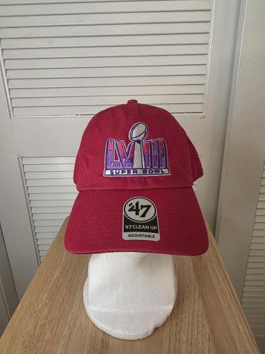 NWS Super Bowl LVIII '47 Clean Up Strapback Hat '47 NFL