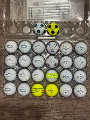 26 Callaway Chrome Soft Golf Balls - 5A MINT CONDITION ONLY