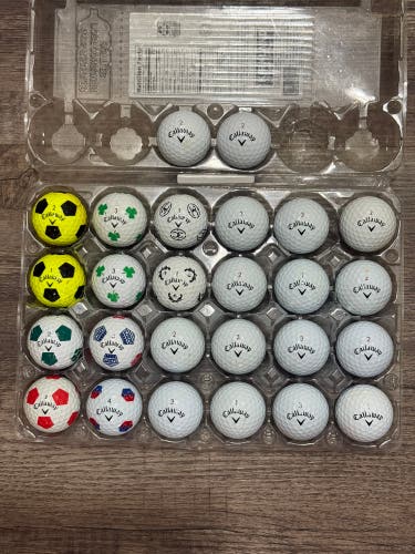 26 Callaway Chrome Soft Golf Balls - 4A Near-Mint Condition
