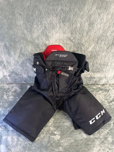 Black Junior Large CCM JetSpeed FT485 Hockey Pants (Used)