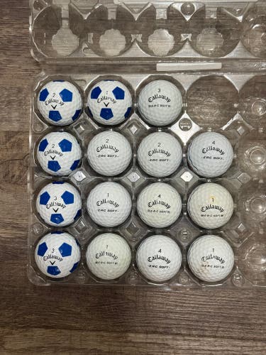 15 Callaway ERC Soft Golf Balls - Truvis and Triple Track designs
