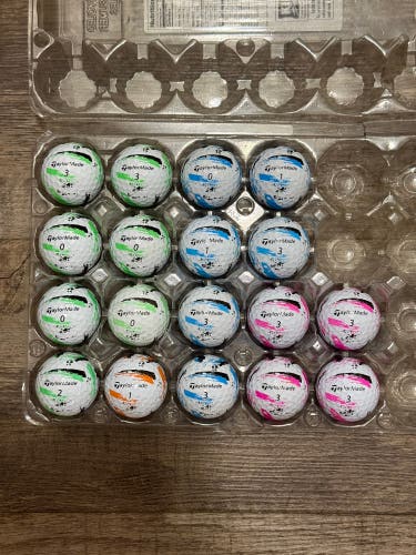 18 TaylorMade SpeedSoft Ink Golf Balls - Mostly 5A Mint Condition