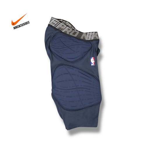 Blue Large Men's Nike Compression (New) Nike Pro Hyperstrong NBA Padded Compression Shorts 881966