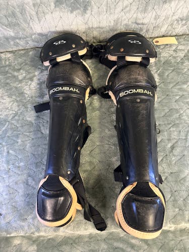 Black Adult Boombah Catcher's Leg Guard (Used)