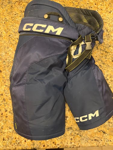 Navy Men's Senior Small CCM Tacks XF Hockey Pants (Used)