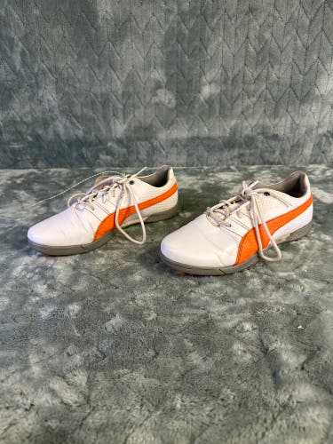 Orange Kid's Size M 4.0 (W 5.0) Puma Golf Shoes (Used)