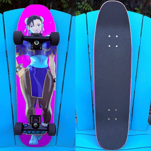 HUF VS STREET FIGHTER CHUN-LI COMPLETE SKATEBOARD 8.5” Z-FLEX TRUCKS AND WHEELS
