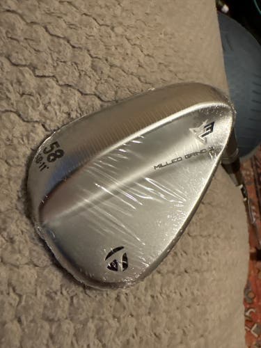 Men's TaylorMade Milled Grind 3 Right Handed Wedge 58 Degree Steel Shaft (New)