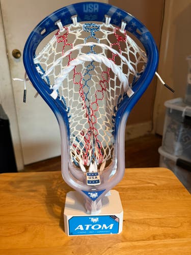 ECD Atom Ltd. Ed. USA 4th July  Lacrosse head.  Dyed by Lacrosse Unlimited