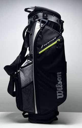 Wilson Feather Stand Bag Black 6-Way Divide Dual Strap Golf Bag