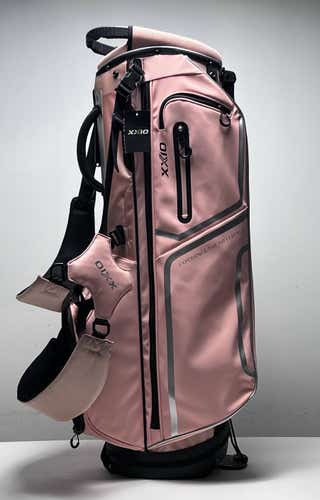 XXIO Link Stand Bag Pink 5-Way Divide Dual Strap Golf Bag - MISSING BALL POCKET
