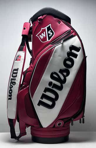 Wilson Tour Staff Bag Red 6-Way Divide Single Strap Golf Bag-NO PANEL