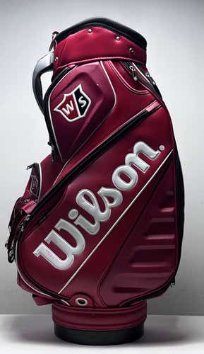 Wilson Classic Staff Bag Red 6-Way Divide Golf Bag -NO PANEL