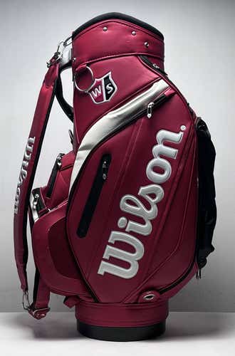 Wilson Classic Staff Bag Red 6-Way Divide Single Strap Golf Bag - NO PANEL