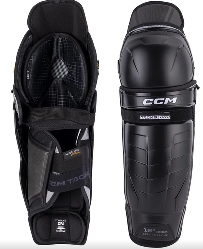 New, NWT CCM Tacks XR Shin Guards, Size Senior 14", 15", 16"