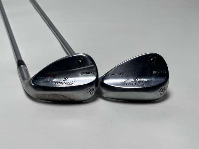 Titleist Vokey SM6 Tour Chrome Wedge Set 56* 8 | 60* 8 Wedge Steel Mens RH