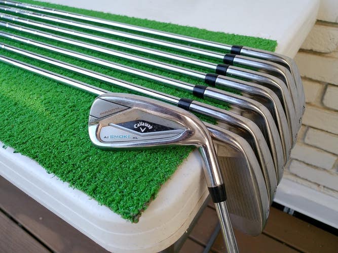 Callaway Ai Smoke HL (4i-AW) Iron Set w/ ELEVATE 85g Regular Flex (2.5" LONG)