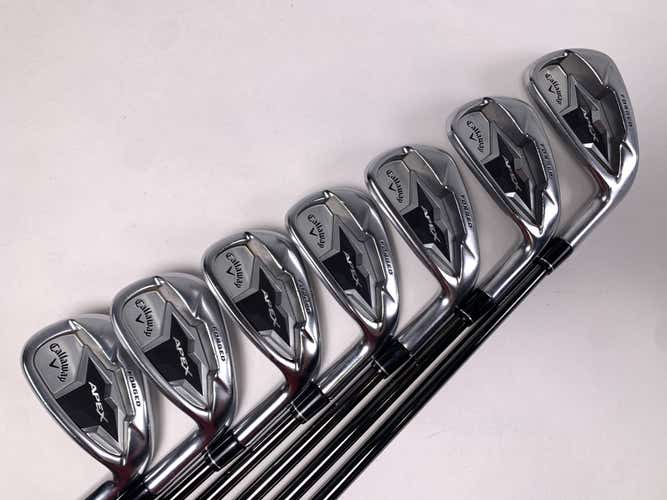 Callaway Apex 19 Iron Set 4-PW KBS $-Taper 120 Stiff Steel Mens RH +1/2''