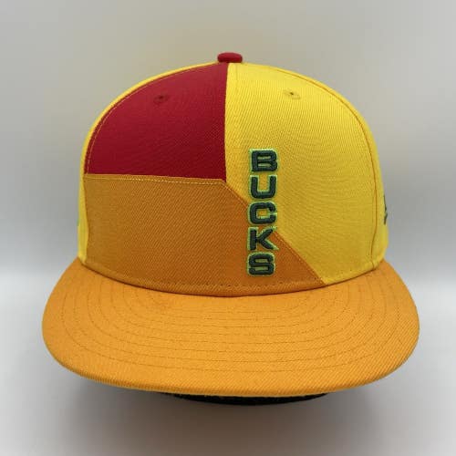 Milwaukee Bucks New Era 9Fifty On-Court City Edition Yellow Snapback Hat Cap