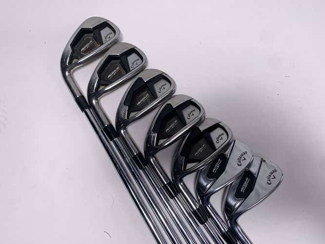LEFTY Callaway Rogue ST MAX/MAX OS/PRO Combo Iron Set 4-PW Modus 3 120 Stiff LH