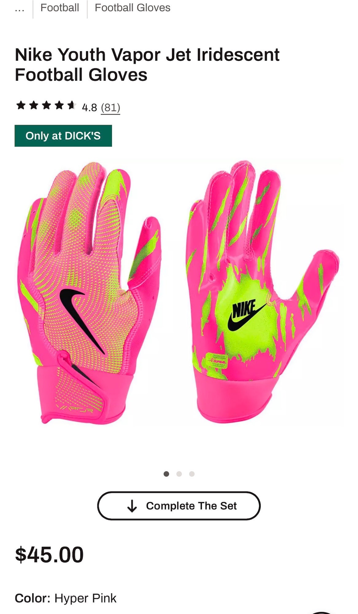Nike Supreme Vapor Jet football gloves | SidelineSwap | Buy and