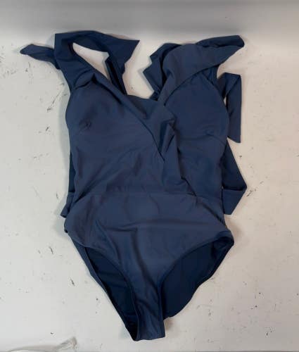 Joan Vass Swimsuit, Blue, Large