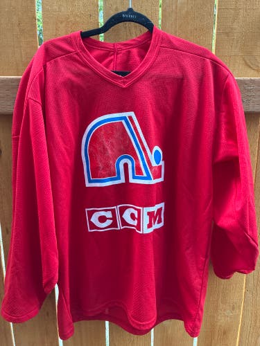 Quebec Nordiques Goalie Cut Men's CCM Jersey (Used)
