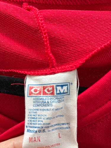 Vancouver Canucks Red Large Men's CCM Jersey (Used)