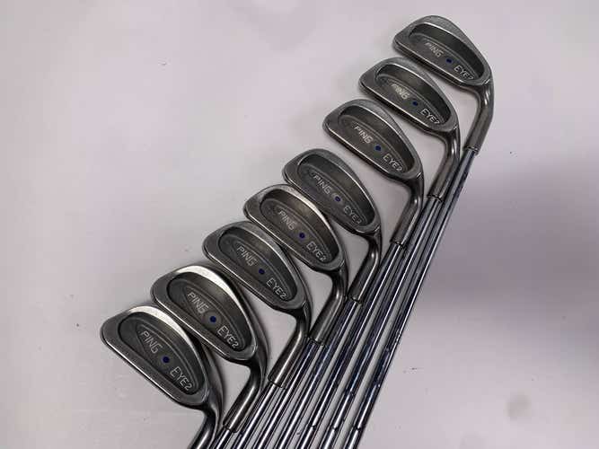 Ping Eye 2 Iron Set 3-PW Blue Dot 1* Up Karsten ZZ-Lite Stiff RH