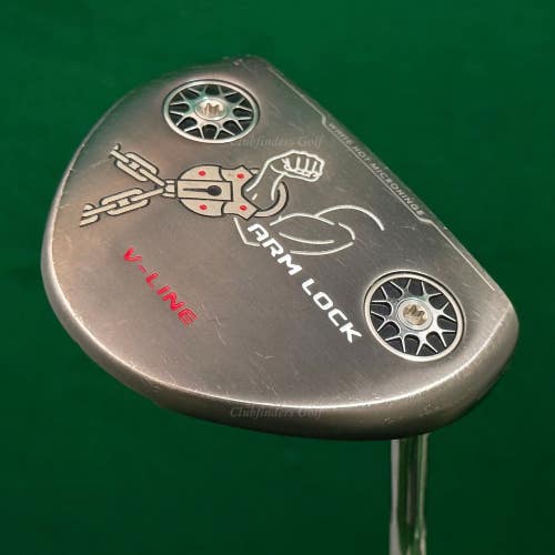 Odyssey Arm Lock V-Line 38.5" Single-Bend Mallet Putter w/ Super Stroke
