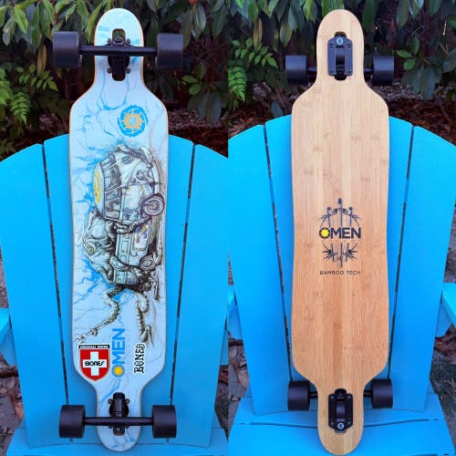 Omen Kanagawa Kombi - 41.5" Drop Through Complete Longboard Skateboard (Bamboo)