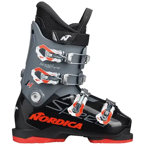 NEW Nordica 2024 Speedmachine J 4 Ski Boots - Black / Anthracite / Red 25.5