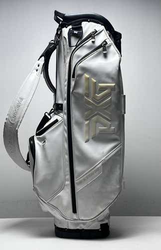 PXG Hybrid Stand Bag White 4-Way Divide Single Strap Golf Bag