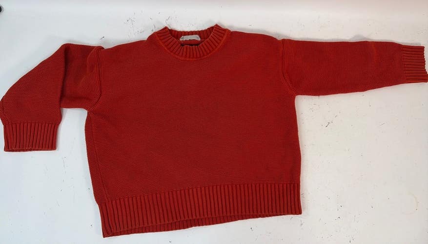 Everlane Cotton Sweater, Orange, Small