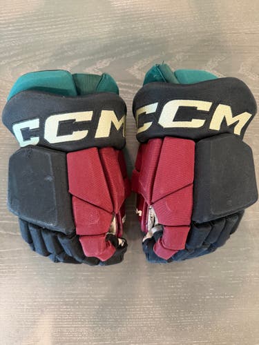 CCM HGTK Tacks Pro Stock Hockey Gloves 14” Black COYOTES 2853
