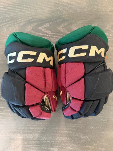 CCM JetSpeed FT1 Pro Stock Hockey Gloves 14” Black COYOTES 2864