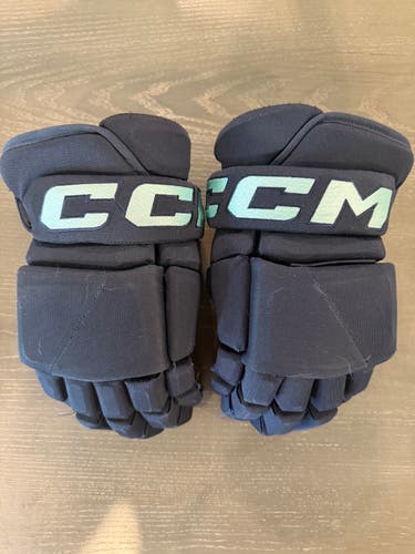 CCM JetSpeed FT1 Pro Stock Hockey Gloves 14” Navy Blue KRAKEN 2820