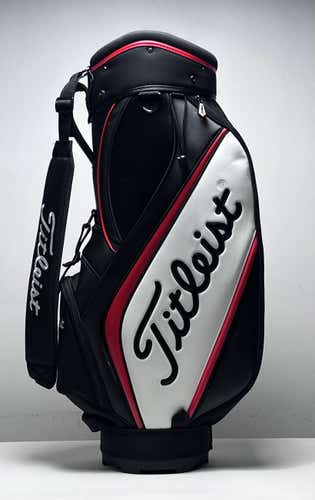 Titleist Display Staff Bag Black 6-Way Divide Single Strap Golf Bag