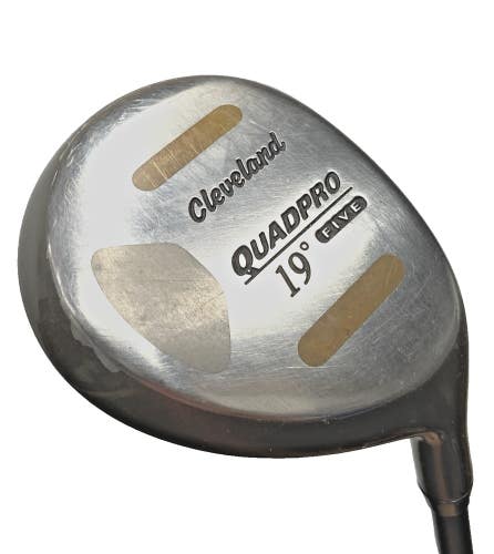 Cleveland Quadpro 5 Fairway Wood 19* Stiff Flex Graphite 42" RH New Jumbo Grip