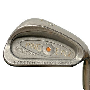 Ping Eye2 9 Iron Orange Dot 2* Flat Stiff Steel 35.5 Inches RH Nice Wrap Grip