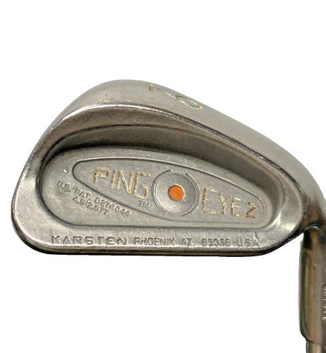 Ping Eye2 9 Iron Orange Dot 2* Flat Stiff Steel 35.5 Inches RH Nice Wrap Grip