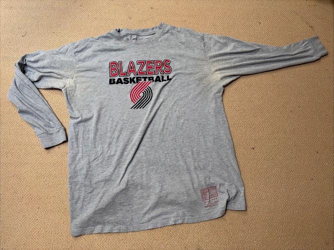 Portland Trail Blazers Mitchell & Ness Long Sleeve Tshirt, 2XL