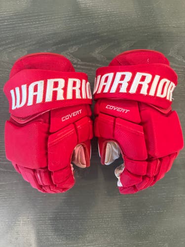 Warrior Covert Pro Allen Americans Pro Stock Hockey Gloves 13” Red (Used) 2932