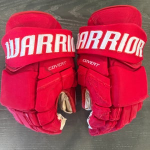 Warrior Covert Pro Allen Americans Pro Stock Hockey Gloves 14” Red (Used) 2943